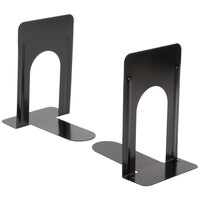 Universal UNV54091 8 1/4" x 5 7/8" x 9" Black Steel Economy Standard Bookends