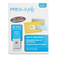 Avery® 30640 1/2" x 1 3/4" White Laser/Inkjet Address Labels - 8000/Box