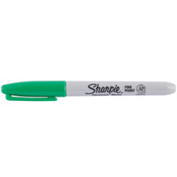 Sharpie 30004 Green Fine Point Permanent Marker - 12/Box