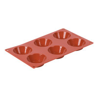 Matfer Bourgeat 257930 Gastroflex Orange Silicone 6 Compartment Tatin Mold