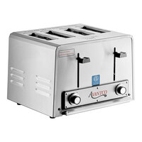 Avantco THD27240 Medium-Duty Bread/Bagel Switch 4-Slice Commercial Toaster with Wide 1 1/2" Slots - 240V