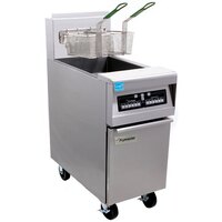 Frymaster PH155-2 Liquid Propane High Efficiency Split Pot Fryer 50 lb. - 80,000 BTU