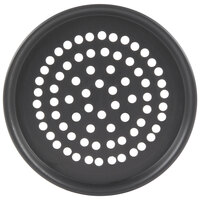 American Metalcraft SPHC2016 16" x 1/2" Super Perforated Hard Coat Anodized Aluminum Tapered / Nesting Pizza Pan