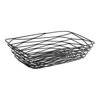 Tablecraft BK17209 Artisan Rectangular Black Wire Basket - 9" x 6" x 2 1/2"