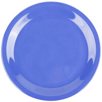 GET NP-6-PB Diamond Mardi Gras 6 1/2" Peacock Blue Narrow Rim Round Melamine Plate - 48/Case