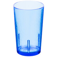 Cambro D12608 Del Mar 12 oz. Sapphire Blue Customizable SAN Plastic Tumbler - 36/Case