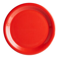 Thunder Group CR109PR 9" Pure Red Narrow Rim Melamine Plate - 12/Pack