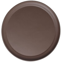 Cambro 1550CT138 Camtread® 16" Round Tavern Tan Non-Skid Serving Tray Low Profile - 12/Case