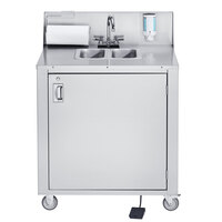 Crown Verity CVPHS-2 Double Bowl Portable Hand Sink Cart