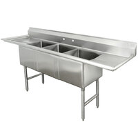 Advance Tabco FC-3-1818 Three Compartment Stainless Steel Commercial Sink - 59"