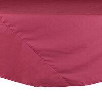 Intedge 132" Round Mauve Seamed 65/35 Poly/Cotton Blend Hemmed Cloth Table Cover