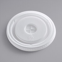 16 and 24 oz. Clear Plastic Lid with Straw Slot - 1000/Case