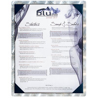 Menu Solutions ALSIN58-PIX Alumitique 5 1/2" x 8 1/2" Single Panel Swirl Aluminum Menu Board with Picture Corners