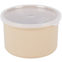 Carlisle Classic 1.5 Qt. Beige Round SAN Plastic Crock with Lid