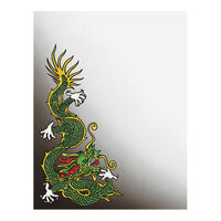 Choice 8 1/2" x 11" Menu Paper - Asian Themed Dragon Design Cover - 100/Pack
