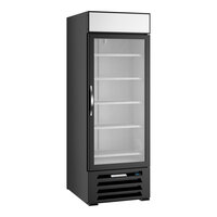 Beverage-Air MMR23HC-1-B MarketMax 27" Black Refrigerated Glass Door Merchandiser with LED Lighting- 23 Cu. Ft.