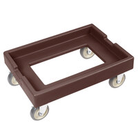 Cambro CD1826PDB131 Dark Brown Pizza Dough Box Camdolly