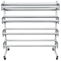 Bulman R398-D-48 48" Horizontal Tower 8 Roll Deluxe Paper Rack - Unassembled