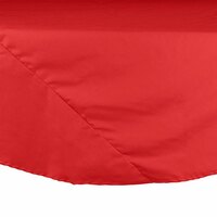 Intedge 132" Round Red Seamed 65/35 Poly/Cotton Blend Hemmed Cloth Table Cover