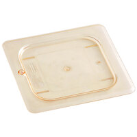 Cambro 60HPC150 H-Pan™ 1/6 Size Amber High Heat Flat Lid