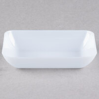 Fineline 6210-WH Tiny Temptations 3" x 2 1/8" White Plastic Rectangular Tiny Tray - 200/Case