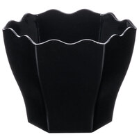 Fineline 6304-BK Tiny Temptations 1.75 oz. Black Plastic Tiny Hexagon Cube Bowl   - 200/Case