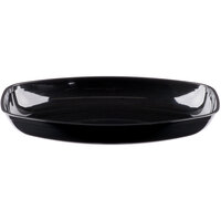 Fineline 3525-BK Platter Pleasers 1 Qt. Black Plastic Luau Bowl - 50/Case