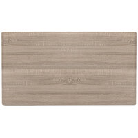 Grosfillex US72VG59 VanGuard 30" x 72" Weathered Oak Resin Indoor Table Top