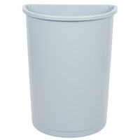 Rubbermaid FG352000GRAY Untouchable 21 Gallon Gray Half Round Trash Can