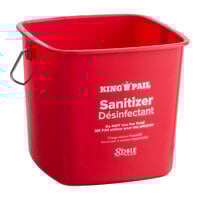 Noble King-Pail 3 Qt. Red Sanitizing Pail
