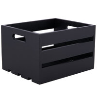 American Metalcraft WTBL10 10 1/4" x 10 1/4" x 12 1/2" Black Wood Crate