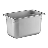 Vollrath S10066 Super Pan 1/4 Size 6" Deep Heavy-Duty Anti-Jam Stainless Steel Steam Table / Hotel Pan - 20 Gauge