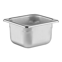 Vollrath S06064 Super Pan 1/6 Size 4" Deep Heavy-Duty Anti-Jam Stainless Steel Steam Table / Hotel Pan - 20 Gauge