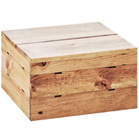 Cal-Mil 3628-7-99 Madera Rustic Pine Square Crate Riser - 12" x 12" x 7"