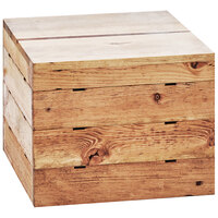 Cal-Mil 3628-10-99 Madera Rustic Pine Square Crate Riser - 12" x 12" x 10"