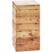 Cal-Mil 3627-99 Madera Rustic Pine Square Crate Riser - 9" x 9" x 18"