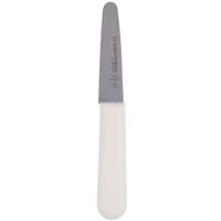 Dexter Russell 10453 Sani-Safe 3 3/8" Clam Knife with White Textured Poly Handle