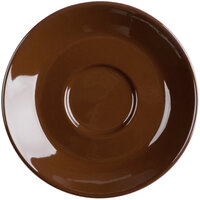 Tuxton DME-0451 4 5/8" Mahogany Espresso China Saucer - 24/Case