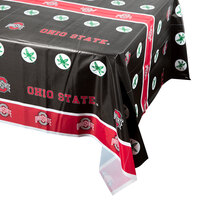 Creative Converting 318563 54" x 108" Ohio State University Plastic Table Cover - 12/Case