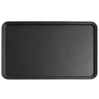 Cambro 3253CT110 Camtread® 13" x 21" Black Satin Non-Skid Serving Tray - 12/Case