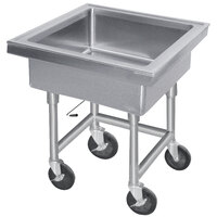 Advance Tabco 9-FMS-20 Mobile Soak Sink - 22" x 22" x 8" Bowl