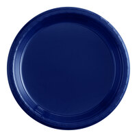 Creative Converting 28113711 7" Navy Blue Plastic Plate - 240/Case