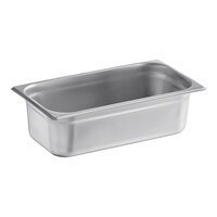 Choice 1/3 Size 4" Deep 24 Gauge Anti-Jam Stainless Steel Steam Table / Hotel Pan