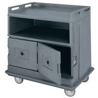 Cambro MDC24191 Granite Gray Beverage Service Cart with 2 Doors - 44 1/2" x 30" x 44"