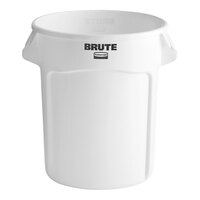 Rubbermaid FG262000WHT BRUTE 20 Gallon White Round Trash Can