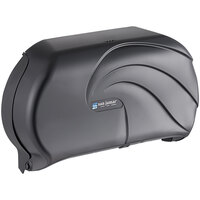 San Jamar R4090TBK Twin Oceans Double Roll Jumbo Toilet Tissue Dispenser - Black Pearl