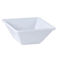 Thunder Group PS5005W 4 3/4" x 4 3/4" Passion White Square 8 oz. Melamine Bowl - 12/Pack