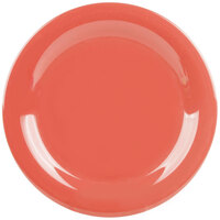 GET NP-10-RO Diamond Mardi Gras 10 1/2" Rio Orange Narrow Rim Round Melamine Plate - 12/Case