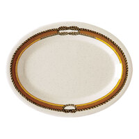 GET OP-950-RD 9 3/4" x 7 1/4" Diamond Rodeo Oval Platter - 24/Case