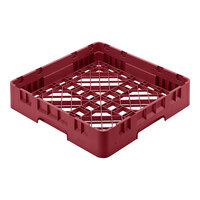 Cambro Cranberry Camrack Full Size Base Rack with Closed Sides